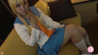 【Hentai Cosplay】 Adorable sch0ol uniform cosgirl offer Bae blow job and make him finished by her hand! - Intro