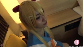 【Hentai Cosplay】 Adorable sch0ol uniform cosgirl offer Bae blow job and make him finished by her hand! - Intro