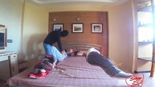 Sex Fantasy Robber Fucks me and my Hubby doesn't Notice