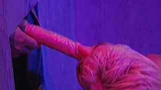 Crazy Sexy blonde skank sucks a few dicks