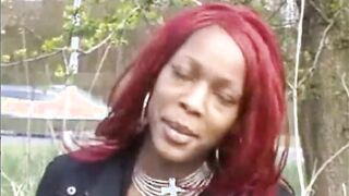African having fun with her brownie