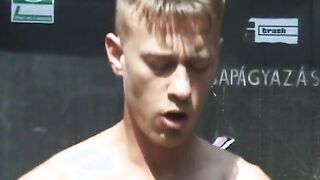 Hardcore blonde gets bunch of rough dicks