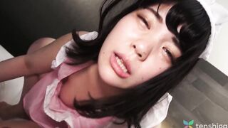 Erotic maid, Ryo Izumi is fucking a handsome client