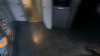 Stepson spies on MILF inside the shower. point of view