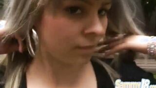 Slender teens snatch banged! after giving oral sex