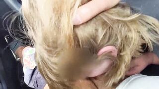 Hand Job while driving - Outside screwed and cum on Monster Butt