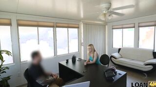 LOAN4K. Stripper shows the bank manager how well she can move her body
