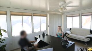 LOAN4K. Stripper shows the bank manager how well she can move her body
