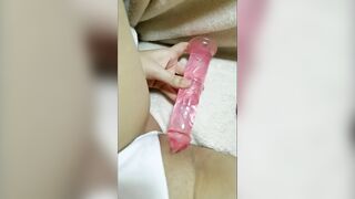 My first long toy inside soak twat - SweetWetElla