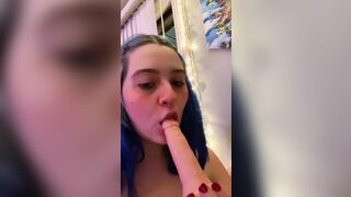 Egirl LOVES Blowing Penis So Much She Resorts To Dildos!