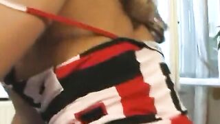 Juicy Hot with raven hair get her booty polished on yacht