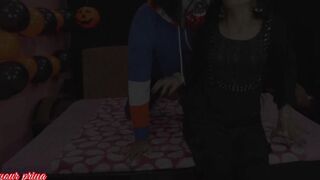 halloween unique: girlfriend scared and shocked me and big plowed