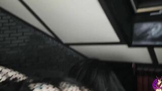 Dirty Squirting Bae ride Long sex toy with her ANAL