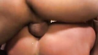 Bubbly blonde gets her asshole spread by huge white tool