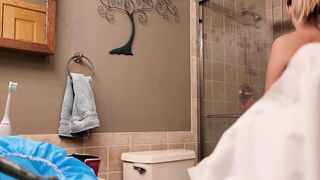 Stepbrother Busted! stepister finds secret camera into WC