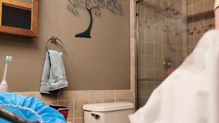 Stepbrother Busted! stepister finds secret camera into WC
