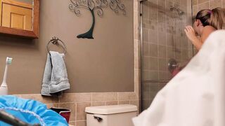 Stepbrother Busted! stepister finds secret camera into WC