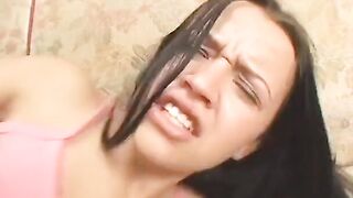 Vulgar dark hair Bae moans as a big pole penetrates her vagina