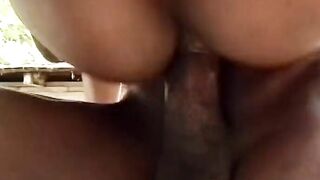 Hottie Black skank having a stunning time with bbcs