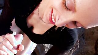 Blonde has anal and oral sex into the cave on the blanket