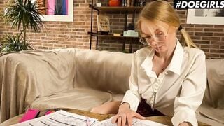DOEGIRLS - Nancy A Decides To Masturbate Instead Of Studying