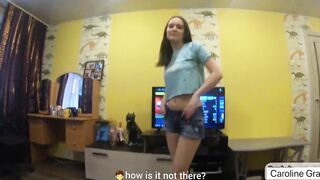 stepsister blows dick, has filthy talk and drinks cum