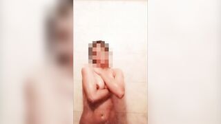 I masturbated while taking a bath tub inside the restroom.