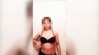 I masturbated while taking a bath tub inside the restroom.
