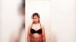 I masturbated while taking a bath tub inside the restroom.