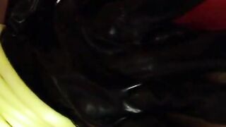 Filthy masked bro bones beauty sexy inside pvc body outdoor