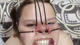 BBW BDSM face with cum on it