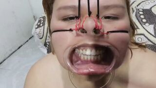 BBW BDSM face with cum on it