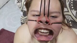 BBW BDSM face with cum on it