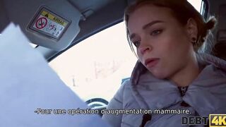 DEBT4k. Young debtor with adorable face thinks sex is better