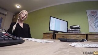 LOAN4K. Real estate agent lets the bank worker penetrate her