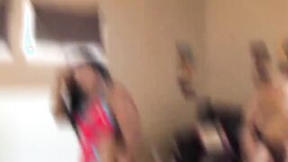 Dark Hair African peaches and pink lesbians pounded with vibrators and