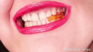 Intense close up teeth Camgirl Anastasia Gree