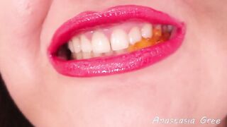 Intense close up teeth Camgirl Anastasia Gree