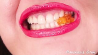 Intense close up teeth Camgirl Anastasia Gree