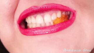 Intense close up teeth Camgirl Anastasia Gree