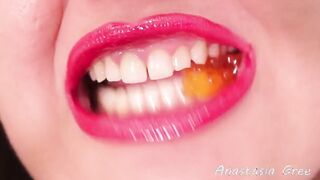 Intense close up teeth Camgirl Anastasia Gree