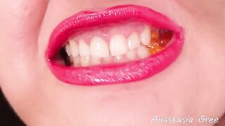 Intense close up teeth Camgirl Anastasia Gree