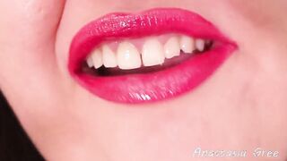 Intense close up teeth Camgirl Anastasia Gree