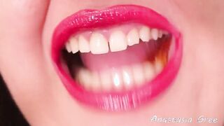 Intense close up teeth Camgirl Anastasia Gree