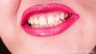 Intense close up teeth Camgirl Anastasia Gree