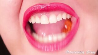 Intense close up teeth Camgirl Anastasia Gree