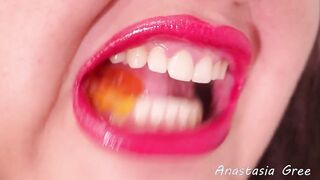 Intense close up teeth Camgirl Anastasia Gree