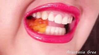 Intense close up teeth Camgirl Anastasia Gree