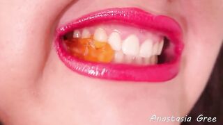 Intense close up teeth Camgirl Anastasia Gree