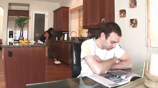 Dark Haired Laurie Vargas gets her booty banged with bushy vagina